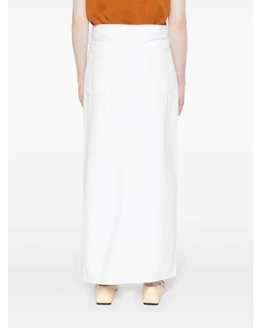 Agolde White Leif Denim Skirt