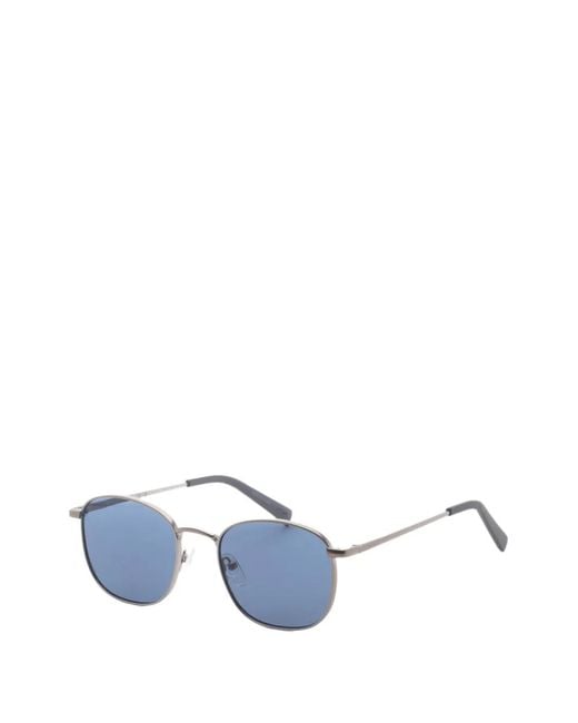Calvin Klein Blue Geometric-Frame Sunglasses for men