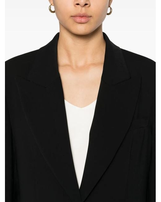 P.A.R.O.S.H. Black Single-Breasted Blazer