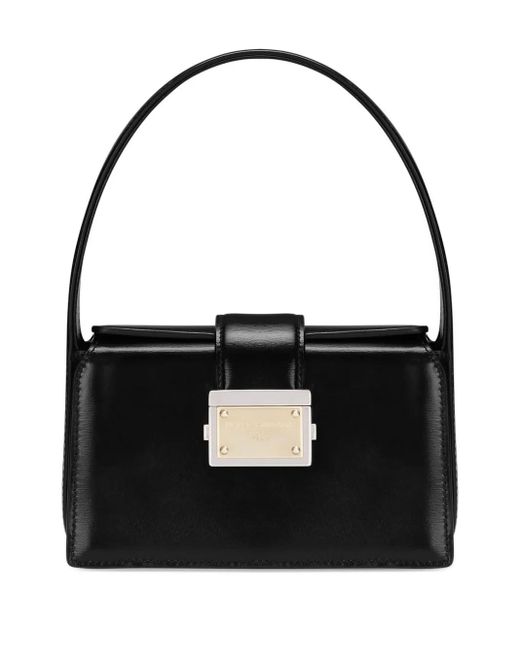 Dolce & Gabbana ロゴアップリケ ハンドバッグ Black