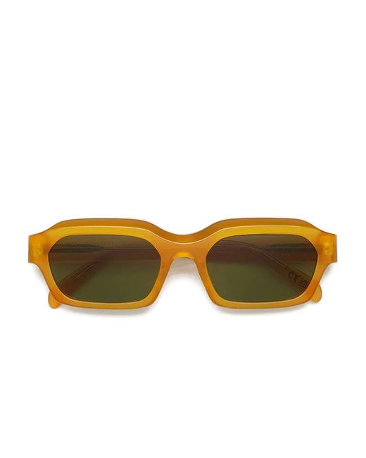Retrosuperfuture Orange Rectangle-Frame Sunglasses