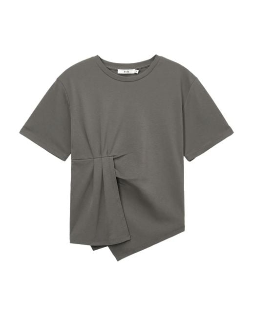 B+ AB T-Shirt Met Gedraaid Detail in het Gray
