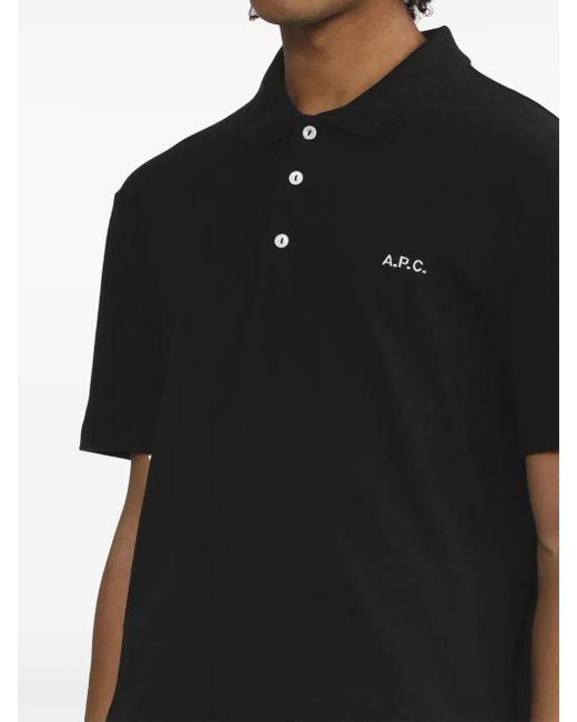 A.P.C. Black Polo Standard Gots for men