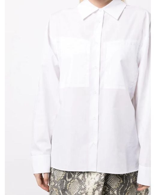 IRO White Spread-Collar Cotton Shirt