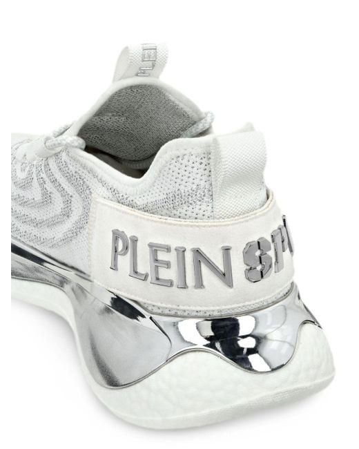 Philipp Plein White Gen X.02 Metallic Sneakers