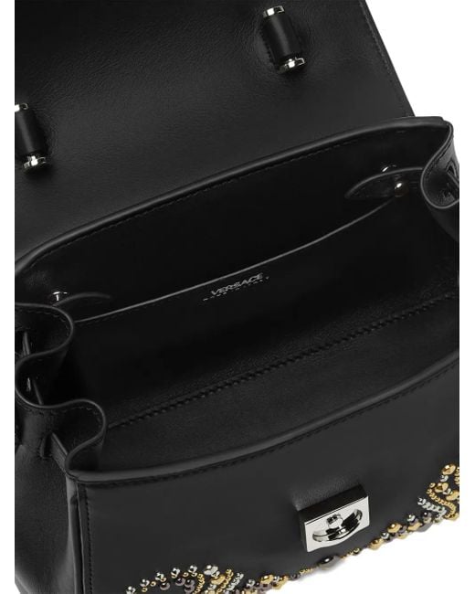 Versace Black Kleiner La Medusa-Tote Bag mit Henkel