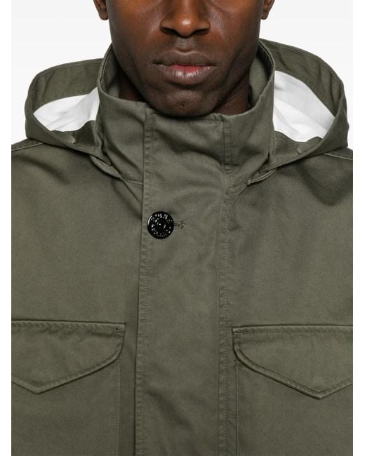 Stone Island Jack Met Compass-Logopatch in het Green voor heren