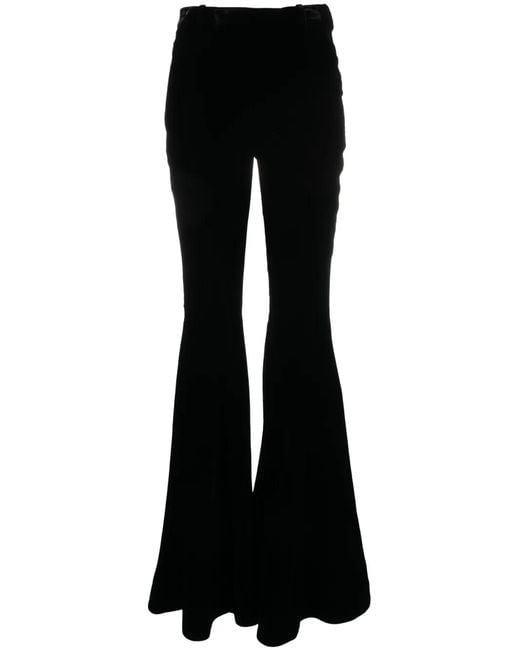 Saint Laurent Black High-Waisted Flared Trousers