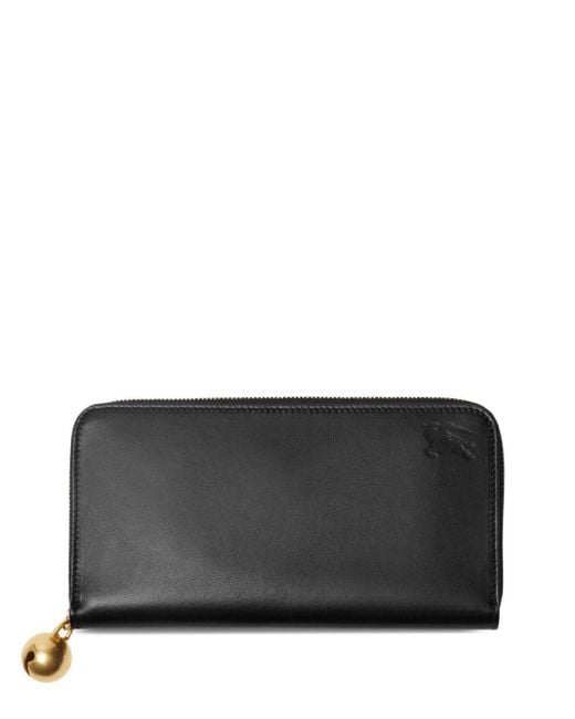 Burberry Black Ekd Bell-charm Leather Wallet