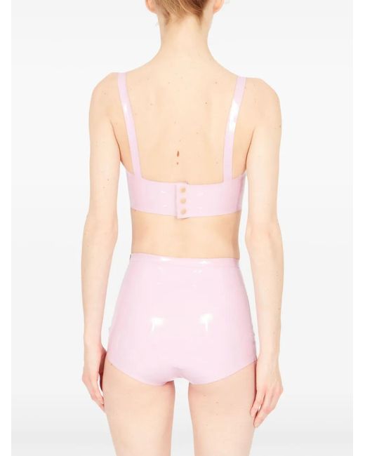 Maison Margiela Pink Latex Balconette Bra