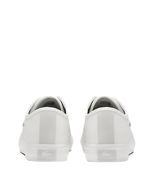 Lacoste White Backcourt Logo-Detail Sneakers for men