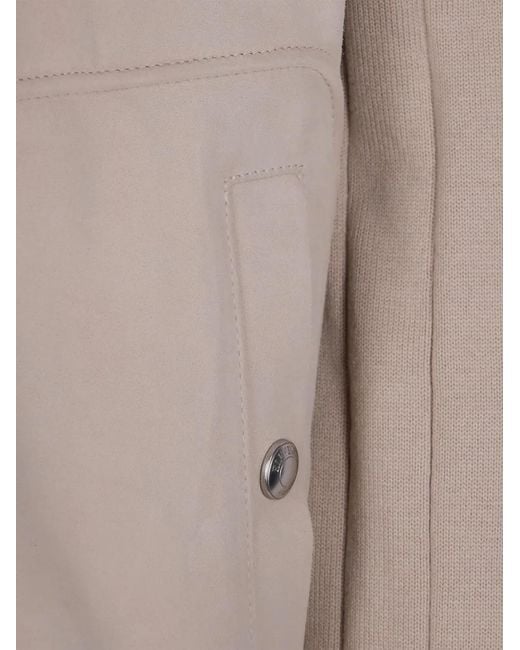 Eleventy Pink Ribbed-Panel Jacket for men