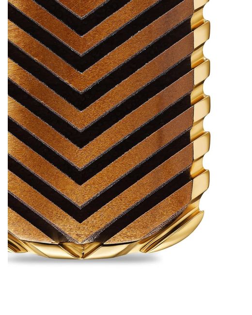 David Yurman Metallic 18Kt Chevron-Tag Tiger-Eye Pendant for men