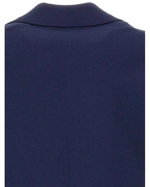 Kangra Blue Short-Sleeve Knitted Blazer