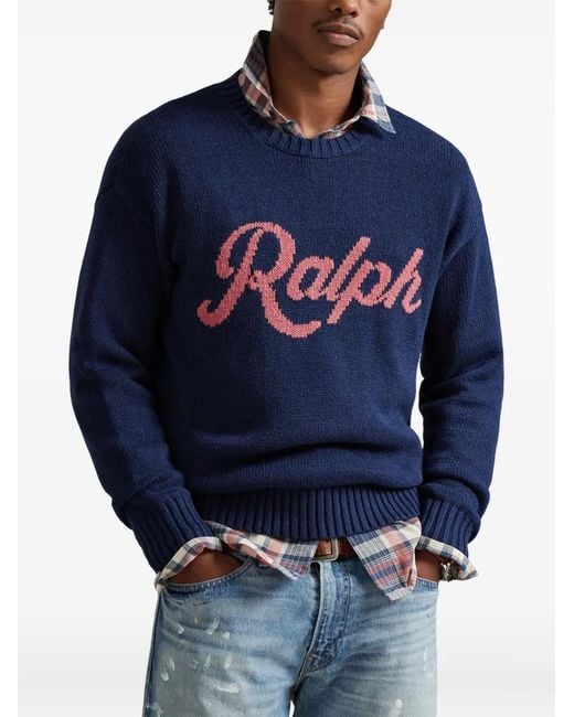 Polo Ralph Lauren The Ralph Logo Sweater in Blue for Men | Lyst