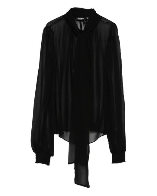 Haut À Manches Longues Et Empiècements À Nouer retroféte en coloris Black