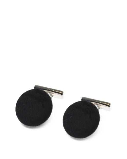 Corneliani Black Round-Shape Cufflinks for men