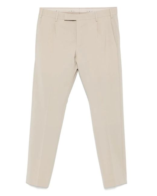 メンズ PT Torino プリーツディテール パンツ Natural