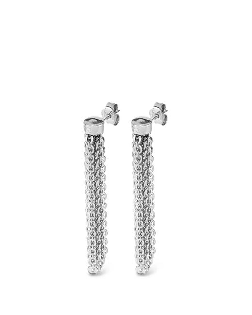 Desmo White Symphony Chain-Link Drop Earrings