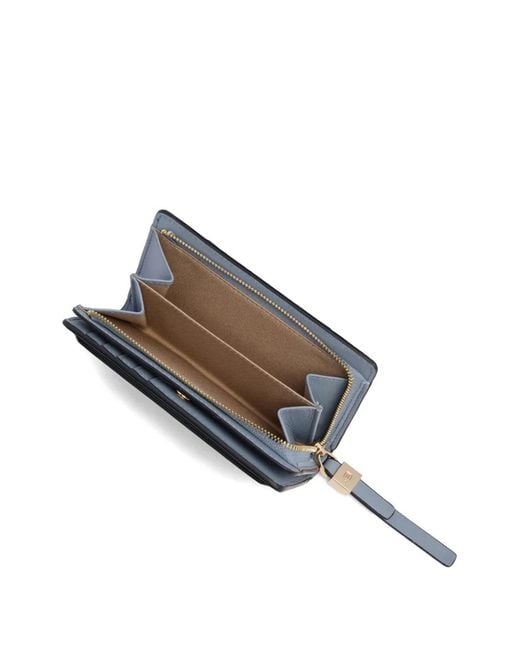 Piquadro Blue Zip Closure Wallet