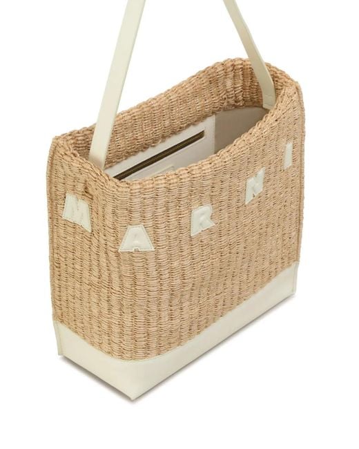 Borsa Tote Museo Piccola di Marni in White