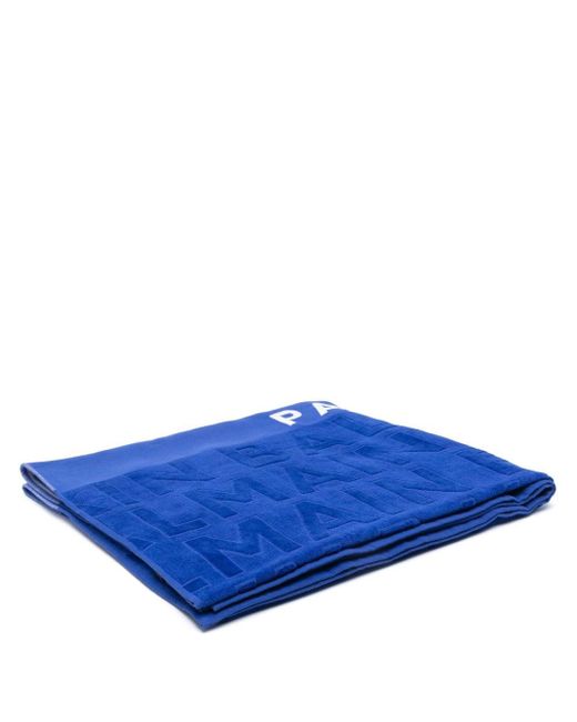Balmain Blue Logo-jacquard Beach Towel