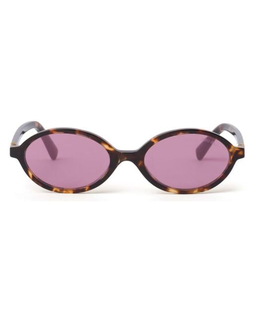 Miu Miu Pink Mu 04zs Oval-frame Acetate Sunglasses