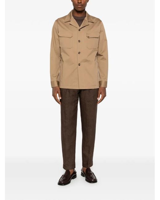 Tagliatore Natural Button-Up Field Jacket for men