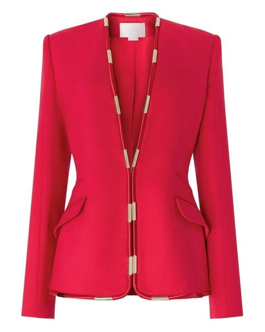 Chaqueta con ribete de apliques Genny de color Red