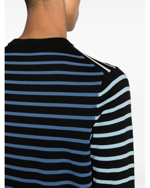 PS by Paul Smith Blue Striped Crew-neck Jumper for men
