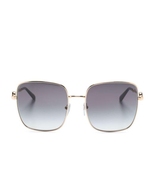 BVLGARI Gray Oversize-frame Sunglasses for men