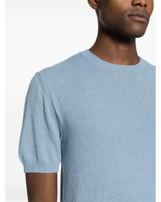 T-shirt à effet tissu éponge Drumohr pour homme en coloris Blue