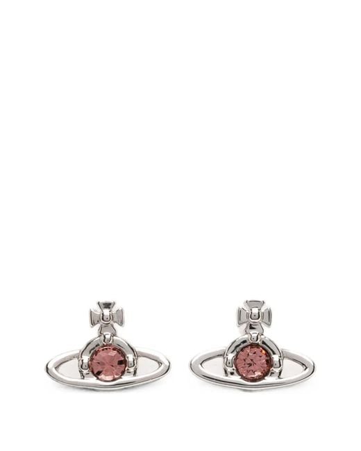 Vivienne Westwood White Orb Earrings