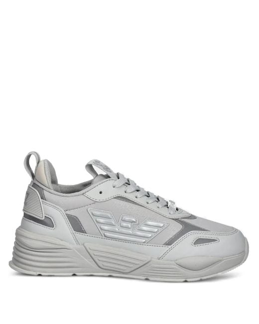 EA7 Gray Logo-Embellished Chunky Sneakers