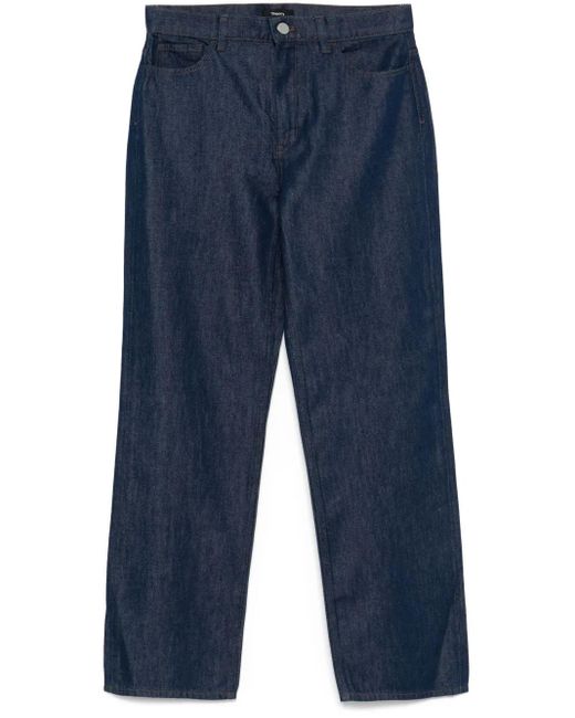 Theory ハイウエスト ストレートジーンズ Blue