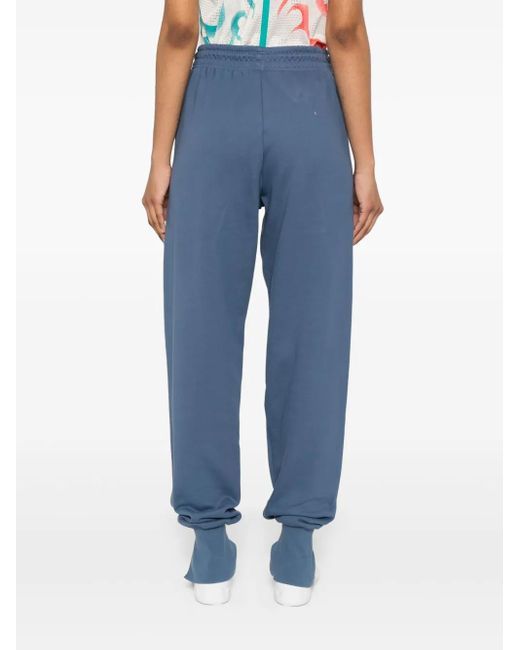 Adidas By Stella McCartney Blue Logo-Print Track Pants
