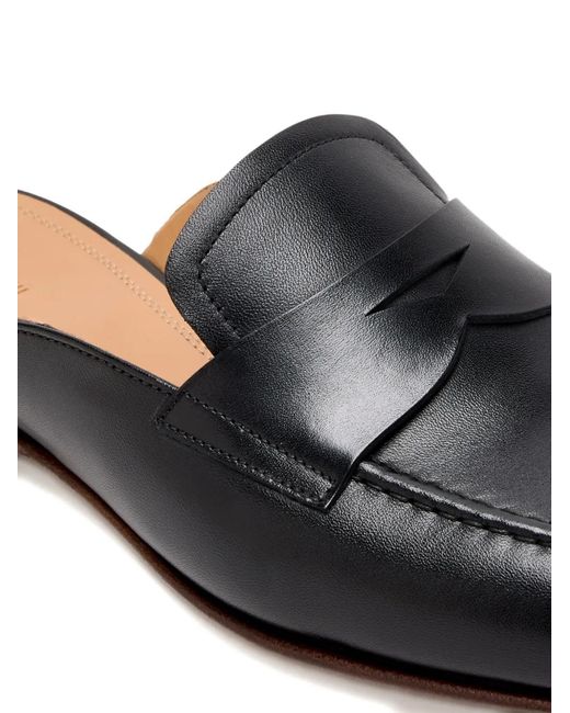 Magnanni Shoes Black Leather Mules