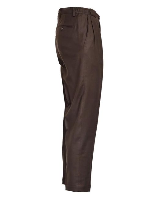 Briglia 1949 Brown Portobello Pleated-Front Tailored Trousers for men
