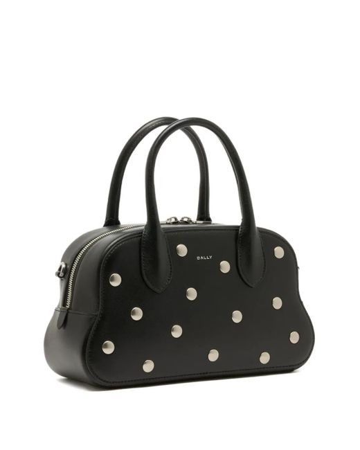 Bally Black Unda Leather Handle Bag