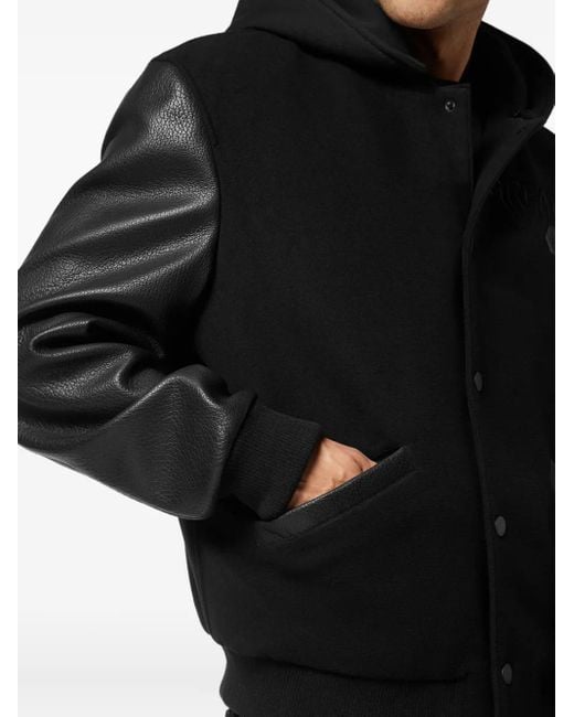 Philipp Plein Black Bomber Jacket for men