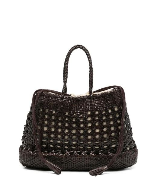 Dragon Diffusion Black Santa Cano Woven-Design Tote Bag