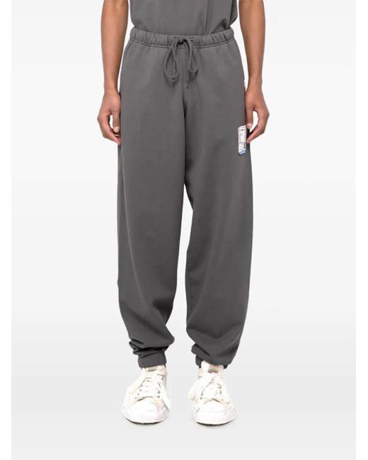 in・stru(men-tal) Gray Logo-Patch Trousers for men
