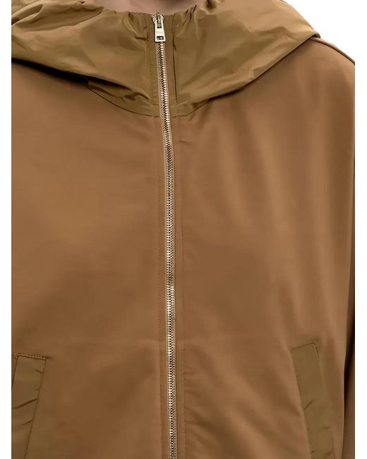Herno Women's Brown Zip-Up Hoodie