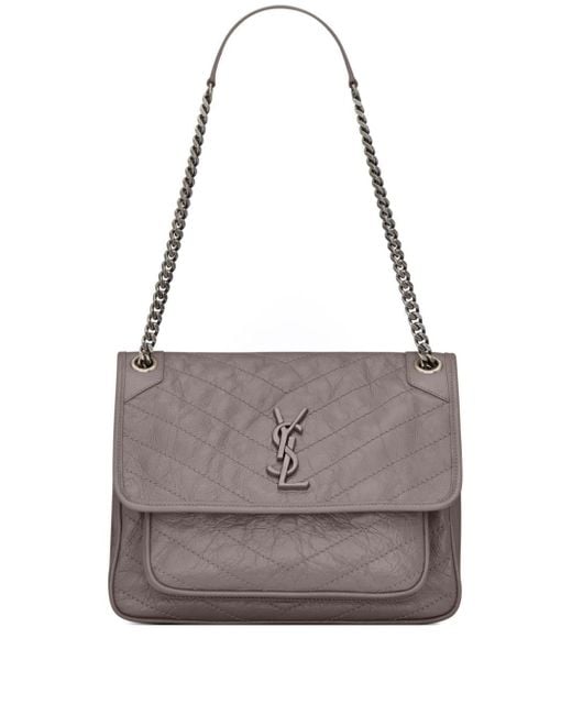 Saint Laurent Gray Medium Niki Shoulder Bag