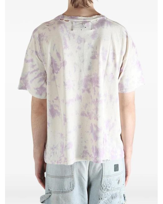 PALY White Tie-Dye Graphic T-Shirt
