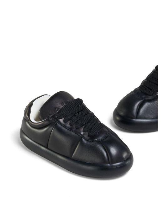 Marni Bigfoot 2.0 Gewatteerde Leren Sneakers in het Black voor heren