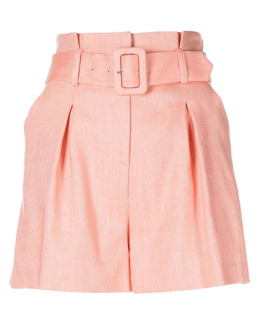 Veronica Beard Pink High-waisted Shorts