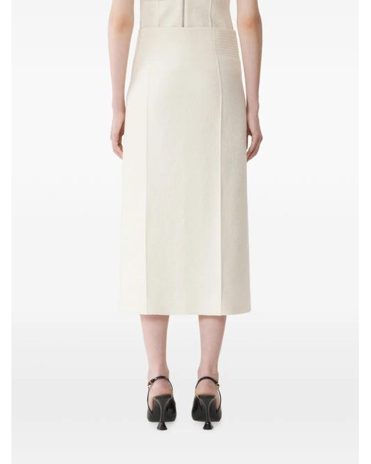 Lanvin White Fringed Skirt