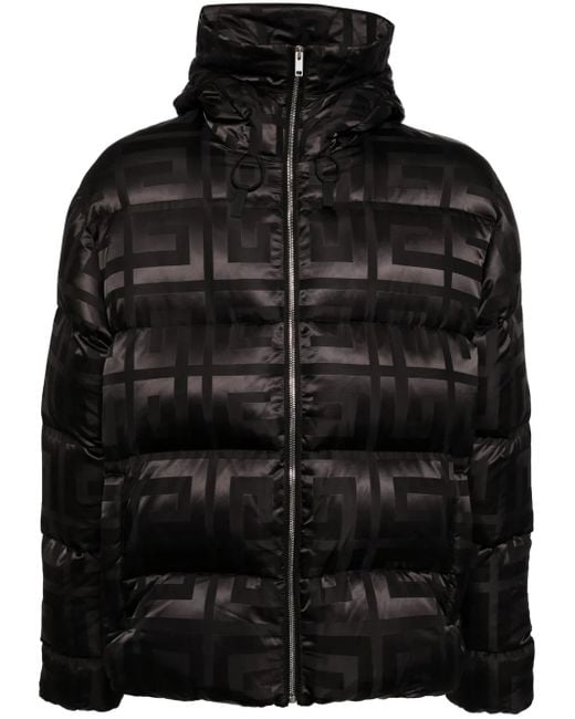 Givenchy Black Logo-Print Puffer Jacket for men