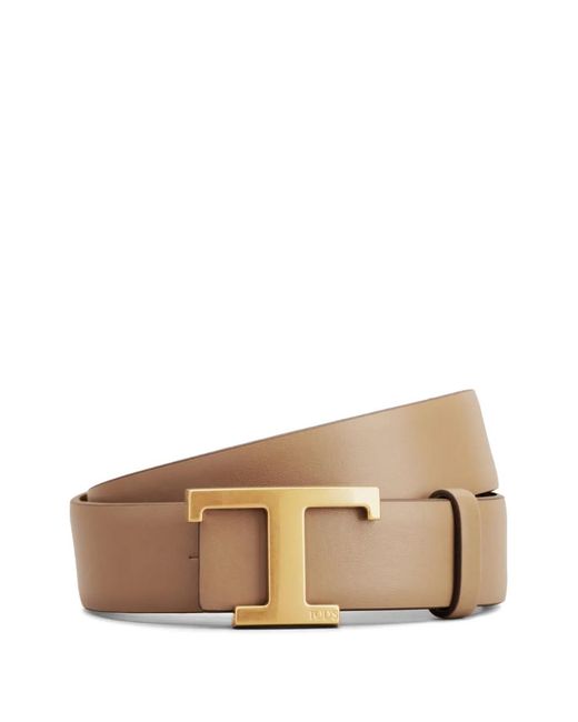 Tod's Natural T-Buckle Reversible Belt